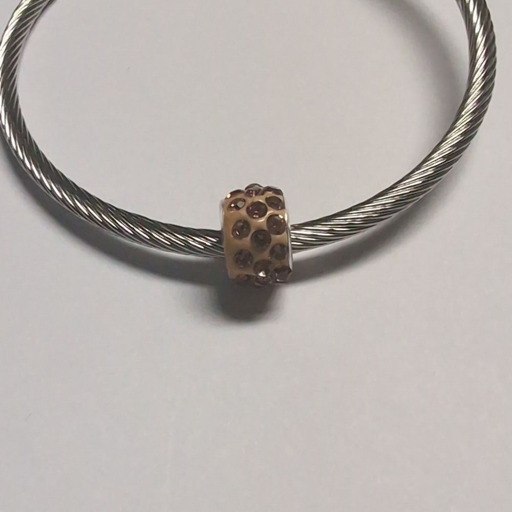 Brown Rhinestones Charm‎ for Pandora Style Bracelet